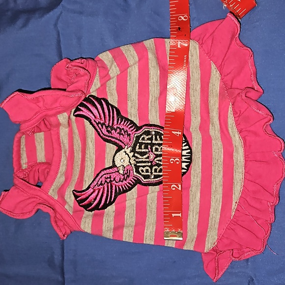 Simplydog XS Pet Apparel Pink Silver Biker Babe Ruffled Cap.. Adorable - Picture 4 of 9